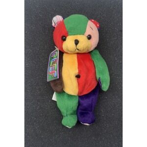 NEW Vintage Peef The Christmas Teddy Bear 7" Mini Beanie Plush With Squeaker